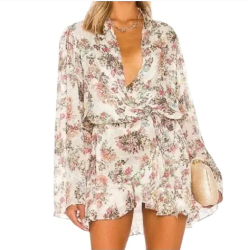 ROCOCO SAND Jane Mini Dress in Ivory XS